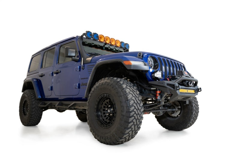 Addictive Desert Designs Rock Fighter Front Bumper for Jeep JL 2018-2023 with Light Mounts and Winch Compatibility