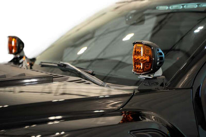 Addictive Desert Designs Ditch Light Brackets for 2015-2020 Ford F-150 and Raptor — Black Powder Coated Steel Mounts