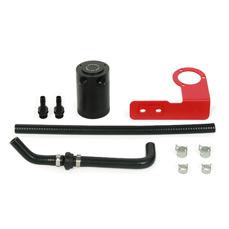 Mishimoto 2018+ Honda Accord 1.5T Direct Fit Baffled Oil Catch Can Kit with Red Bracket