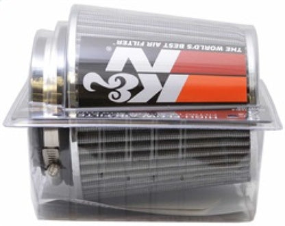 K&N Engineering Universal Chrome Round Tapered Air Filter Part RG-1001WT – 4-Inch Flange ID, 5.5-Inch Height