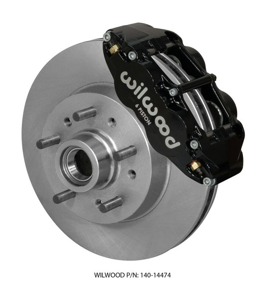 Wilwood Narrow Superlite 6R Front Brake Kit 11.86 Inch for Chevrolet and GMC C10 / C15 (1964-1970) with Factory Drum Spindles
