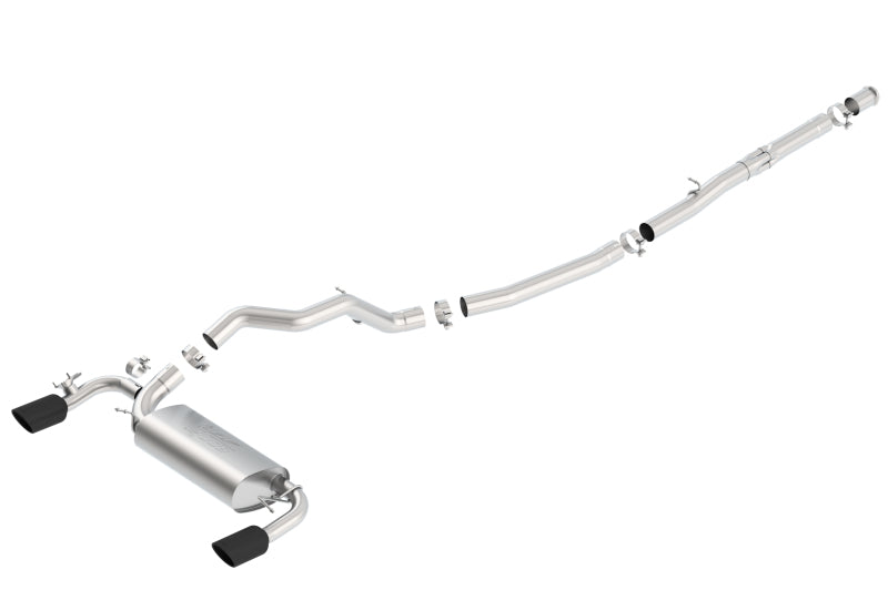 Borla 16-18 Ford Focus RS 2.3L MT AWD ATAK Cat-Back Exhaust with Black Chrome Tips