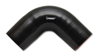 Vibrant 4 Ply Reinforced Silicone Elbow Connector - 2.5 Inch I.D. 90 Degree Black