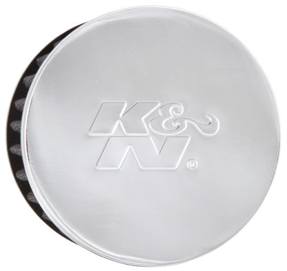 K&N Engineering 62-1460 1.5-inch Flange Chrome Finish Rubber Base Crankcase Vent Filter