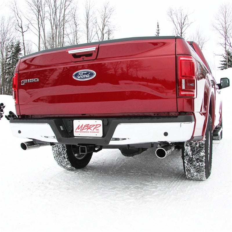MBRP Armor Lite Series 2015-2016 Ford F-150 5.0L Dual Rear Exit Cat Back Exhaust System - Part #S5258AL