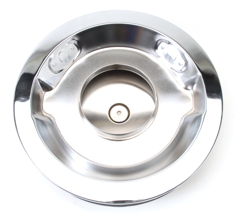 Edelbrock Part #1221 Triple Chrome Round Air Cleaner for 5-1/8" Carburetors