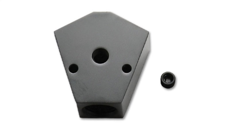 Vibrant Billet Aluminum Y-Block Fitting with 1/8 inch NPT Port - 1/2 inch NPT Connectors