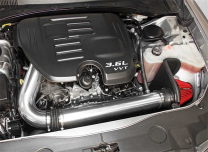 Spectre 11-17 Challenger/Charger 3.6L Air Intake Kit – Polished Aluminum with Red Washable Filter