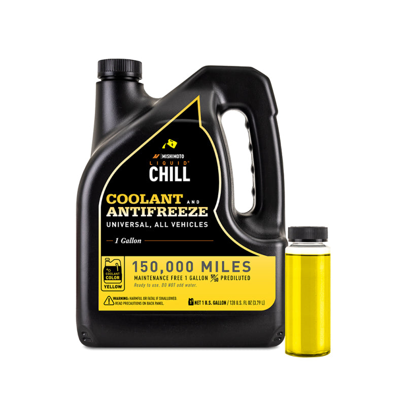 Mishimoto Liquid Chill EG Coolant - Universal Yellow Engine Coolant for Optimal Heat Transfer and Long-Term Engine Protection