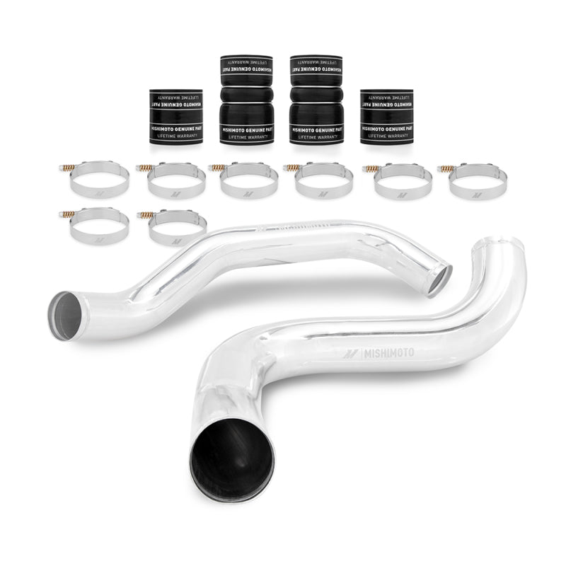 Mishimoto 99-03 Ford 7.3L Powerstroke PSD Intercooler Pipe and Boot Kit - Polished Aluminum for Enhanced Durability and Performance