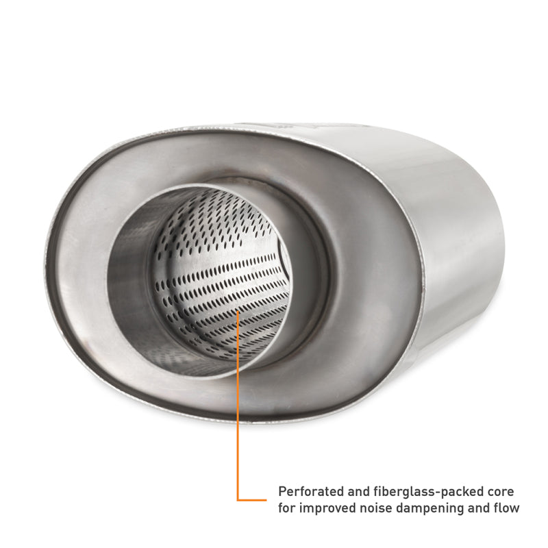 Mishimoto Universal Stainless Steel Resonator with 2.5 inch Inlet/Outlet – Brushed Finish