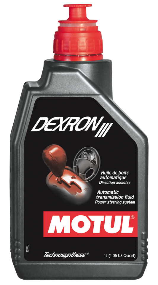 Motul 1L Transmission DEXRON III Technosynthese - Automatic Transmission Fluid for All Compatible Systems