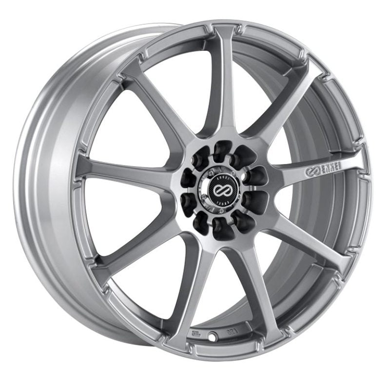 Enkei EDR9 17x8 Silver Alloy Wheel with Dual Bolt Pattern 5x100/114.3 - Part Number 441-780-0245SP