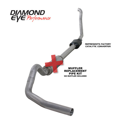 Diamond Eye Performance 4-Inch Mandrel Bypass Exhaust Pipe Kit for 1994-1997 Ford F-250/F-350 7.3L Power Stroke Diesel