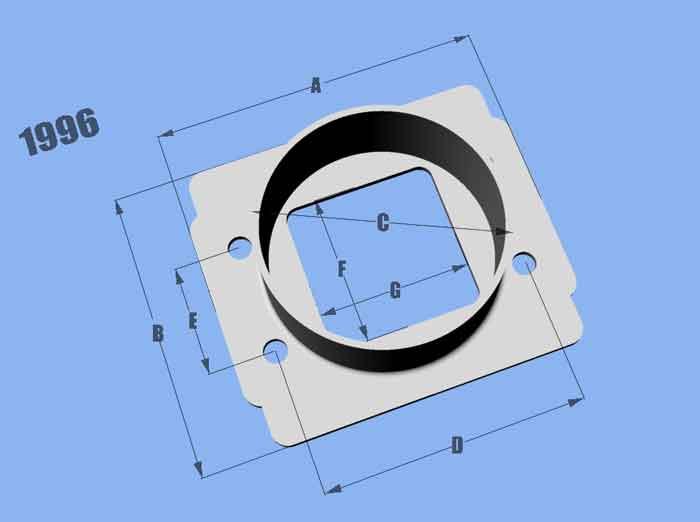 Vibrant MAF Sensor Adapter Plate for Toyota with Bosch MAF Sensor and 3-inch Inlet