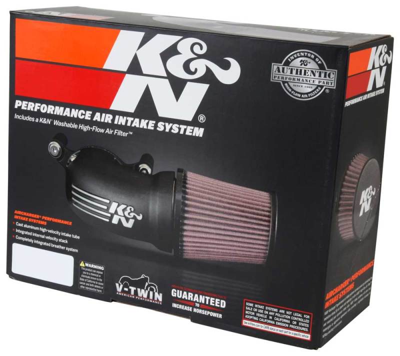 K&N Engineering 57-1137 High-Flow Air Intake System for Harley-Davidson Touring, Softail, Twin-Cam, and Sportster Models
