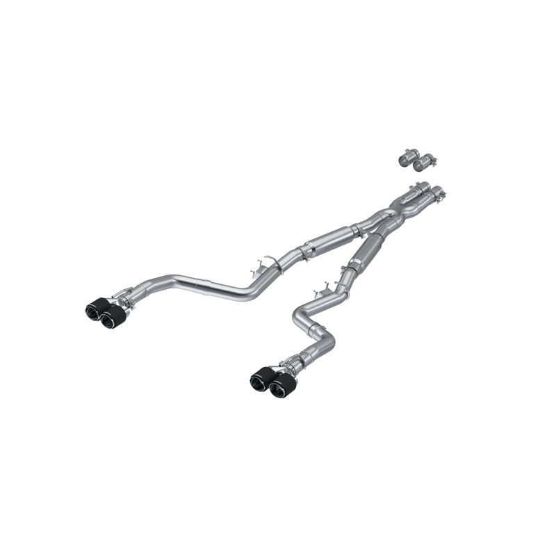 MBRP Armor Pro Series Cat Back Exhaust System for Dodge Challenger 2015-2017 with Carbon Fiber Quad Tips