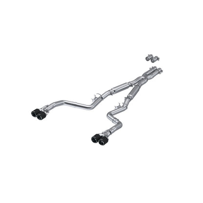 MBRP Armor Pro Series Cat Back Exhaust System for Dodge Challenger 2015-2017 with Carbon Fiber Quad Tips