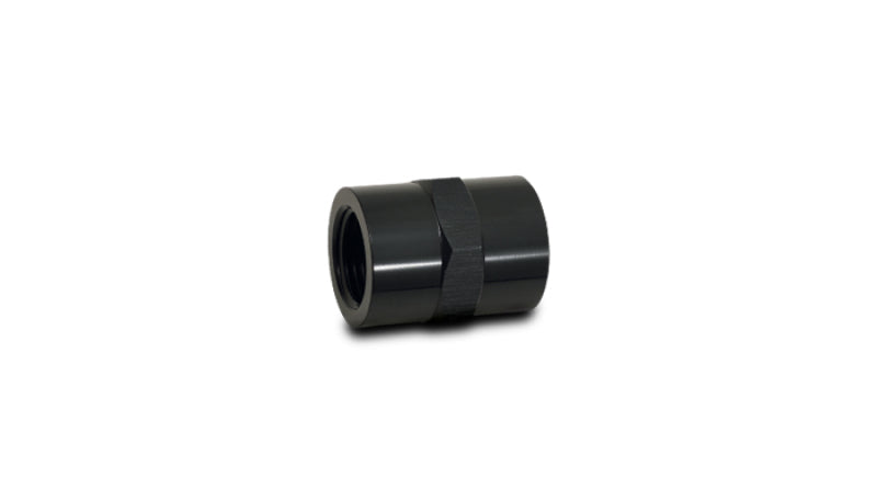 Vibrant Performance 1/8 inch NPT Female Pipe Coupler Fitting - Aluminum for Automotive Applications