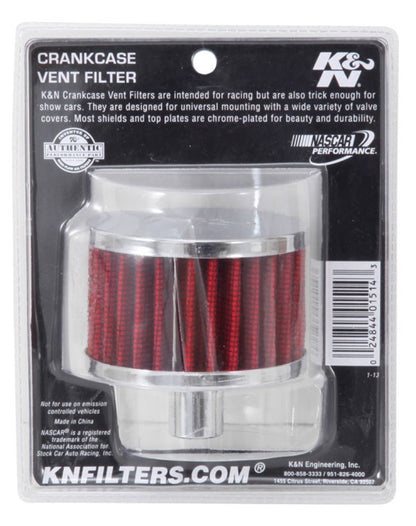 K&N Engineering 62-1160 Chrome Plated 3/4 Inch Crankcase Vent Filter for Classic and Racing Engines