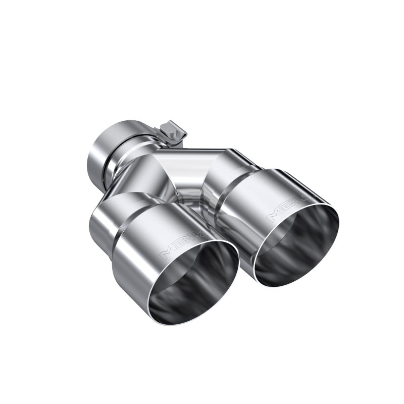 MBRP 3-inch Inlet Dual 4-inch Outlet Staggered Exhaust Tip - T304 Stainless Steel