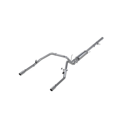 MBRP Armor Lite Series Cat Back Exhaust System for Dodge Ram 1500 2006-2008 with 2.5-Inch Dual Split Rear Exit and 3.5-Inch Tips