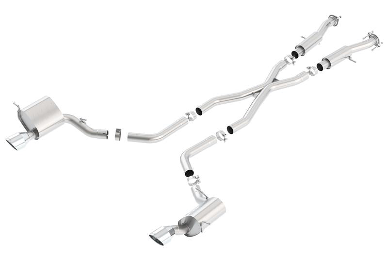 Borla ATAK Dual Round Rolled Exit Catback Exhaust System for 2015-2021 Jeep Grand Cherokee SRT 6.4L V8