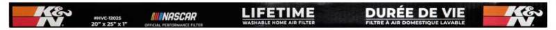 K&N HVAC Filter 20 x 25 x 1 - Reusable Pleated Synthetic Air Filter with MERV 11 Rating