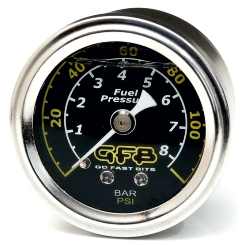Go Fast Bits GFB Fuel Pressure Gauge (Part 5730) – 0-120 PSI for 40mm Fuel Pressure Regulators