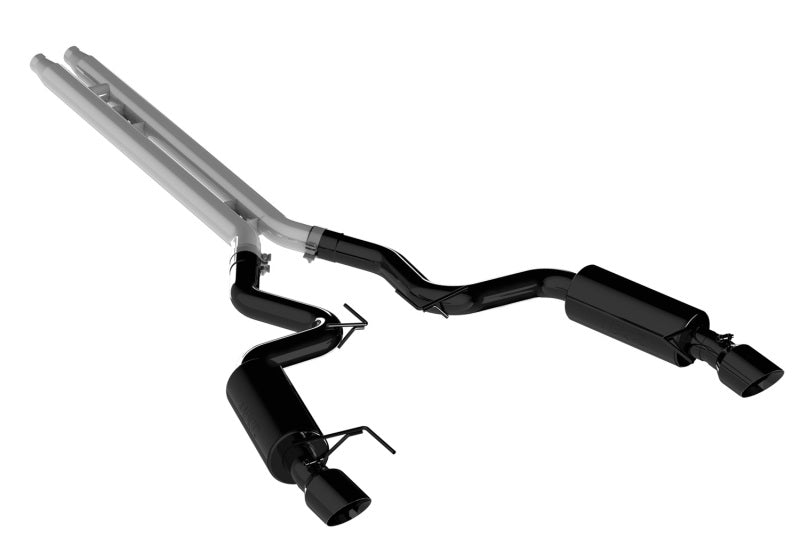 MBRP S7239BLK Armor BLK Series 3-Inch Cat Back Dual Split Rear Exit Exhaust System for Ford Mustang GT 5.0 Convertible