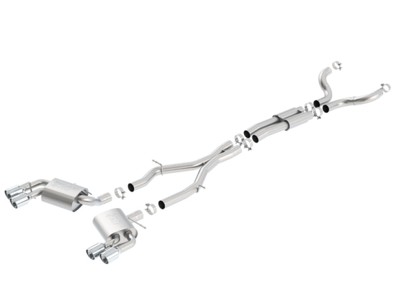 Borla 16-24 Chevrolet Camaro SS & LT1 6.2L V8 Dual Tip Cat-Back Exhaust System with Merge X-Pipe