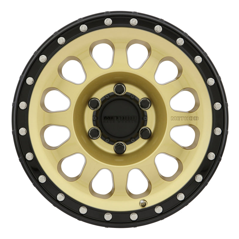 Method MR315 17x8.5 Inch Gold Street Loc Wheel with 6x5.5 Bolt Pattern and 0mm Offset