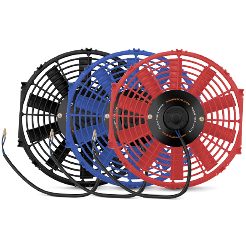Mishimoto 12 Inch Red Electric Fan 12V - High-Flow Cooling Solution for Automotive Applications