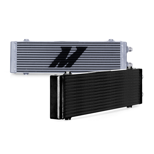 Mishimoto Universal Large Bar and Plate Dual Pass Black Oil Cooler for Ford Mustang 2018-2021