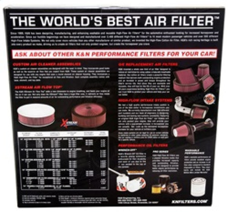 K&N Engineering E-1650 High-Flow Reusable Air Filter for Mercedes-Benz and GM Vehicles