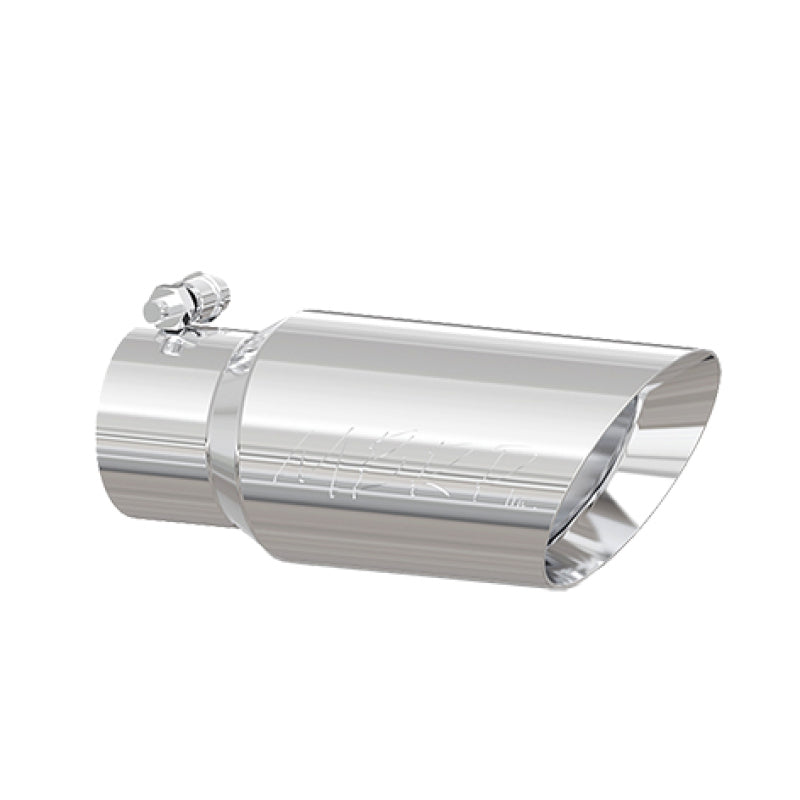 MBRP Universal 4-inch Exhaust Tip with 3-inch Inlet and 10-inch Length - Dual Wall Angled T304 Stainless Steel