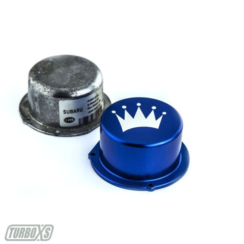 Turbo XS Billet Aluminum Vacuum Pump Cover in Blue for 2015-2016 Subaru WRX