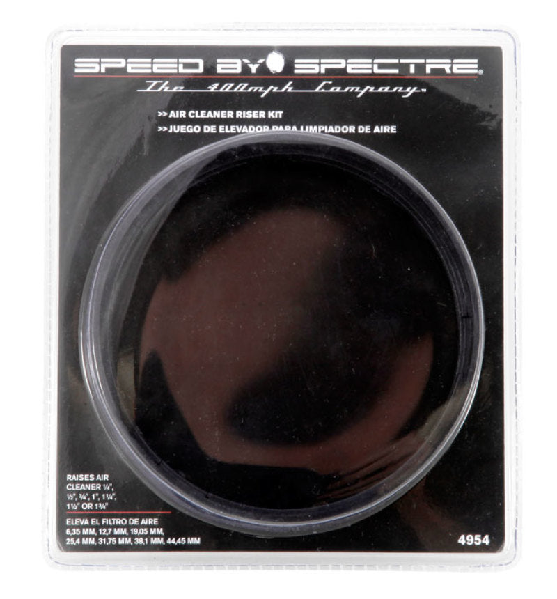 Spectre Air Cleaner Riser Kit - Black for 5-1/8 Inch Diameter Air Cleaners and Carbs