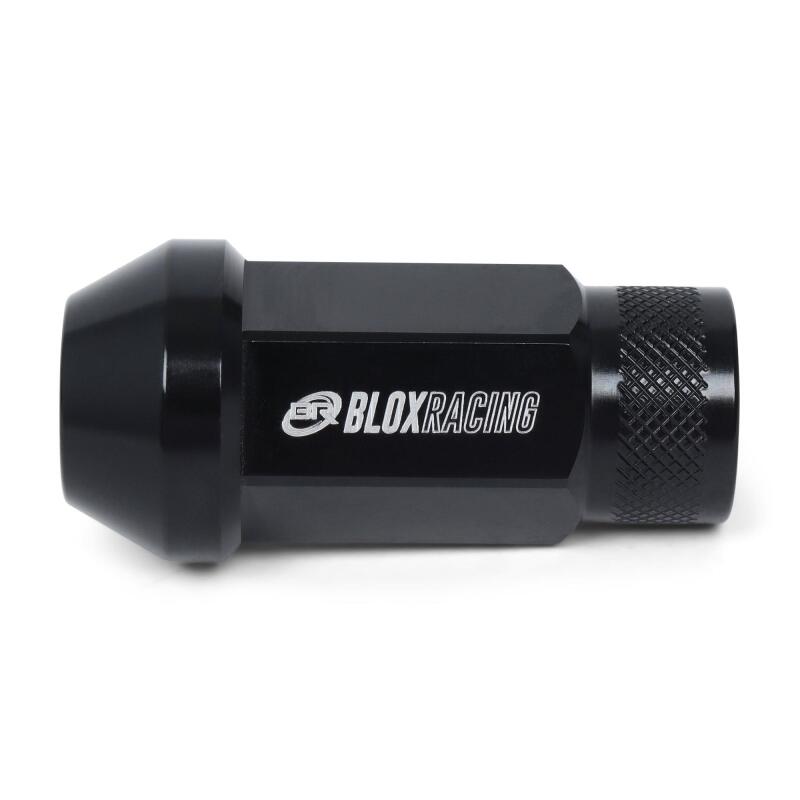 BLOX Racing Street Series Forged Lug Nuts in Black - 12 x 1.5mm, Set of 16