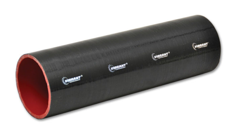 Vibrant Silicone Straight Hose Coupler 0.75 inch ID x 12 inches Long - Gloss Black