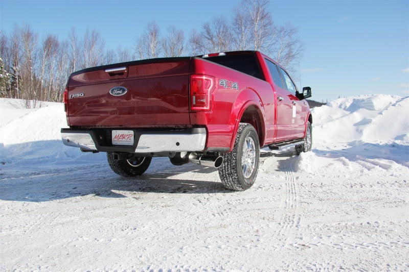 MBRP Armor BLK Series 4-inch Cat Back Exhaust System for Ford F-150 2015-2016 with Black Coated Finish