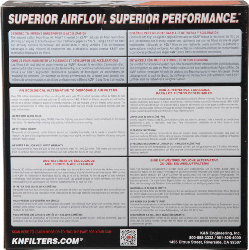 K&N Engineering Part 60-1120 Custom Round Air Cleaner Assembly for Enhanced Airflow
