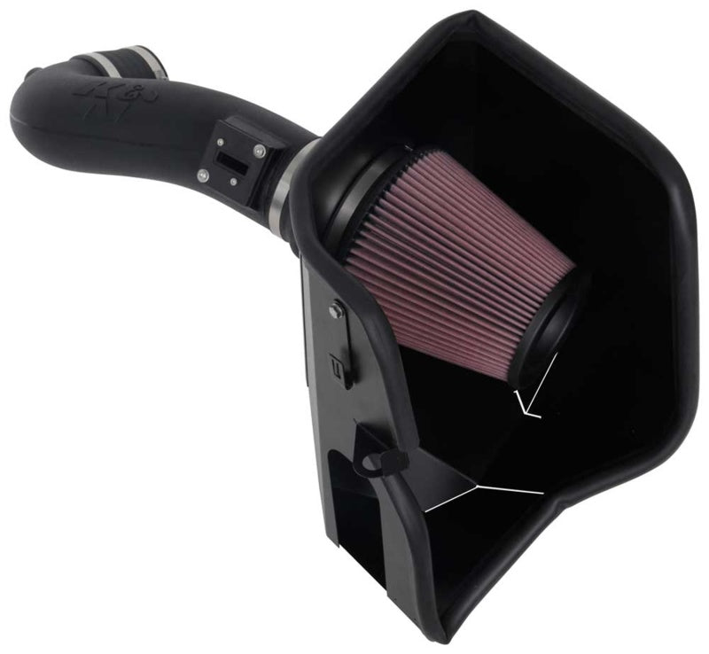 K&N Engineering 63-3110 AirCharger Performance Intake System for 2019 Chevrolet Silverado 1500 and GMC Sierra 1500 with 5.3L/6.2L V8 engines