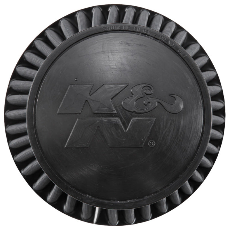 K&N Engineering RU-3101HBK Black Universal Rubber Round Tapered Air Filter - 6 inch Flange, 8 inch Height