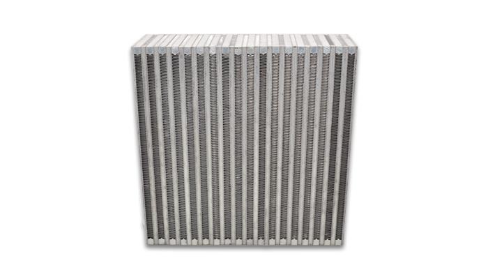Vibrant Vertical Flow Intercooler Core 12 in W x 12 in H x 3.5 in Thick for High-Performance Applications