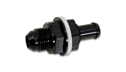 Vibrant Part 16905 - Bulkhead Fuel Cell Adapter -6AN Male Flare to 5/16 inch Barb, Aluminum, Black Anodized