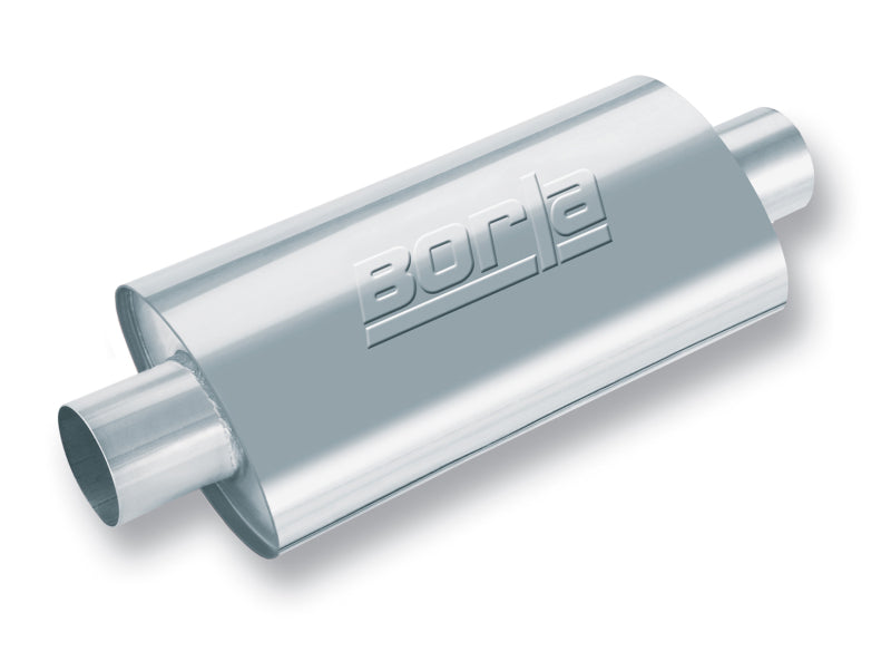 Borla XR-1 Racing Sportsman 2.5-inch Inlet/Outlet Oval Muffler, 16-inch Case, Model 40942