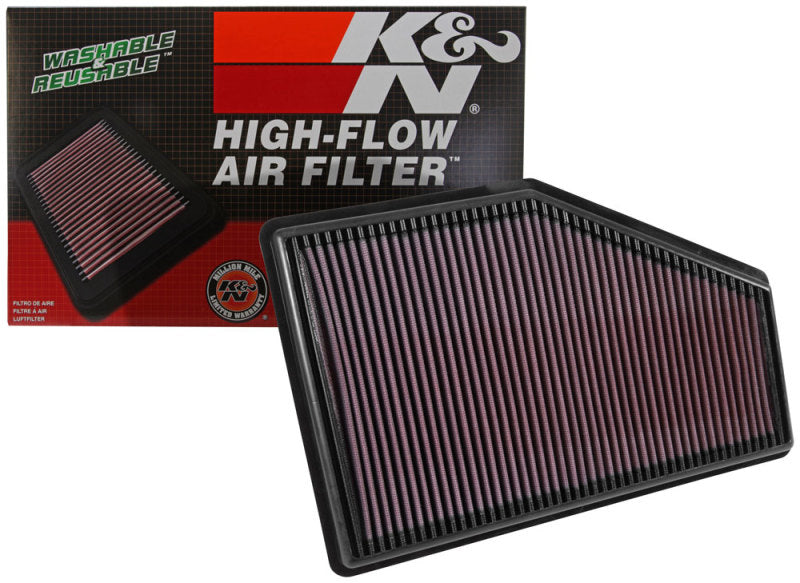 K&N Engineering 33-5049 High-Flow Air Filter for 2016-2017 Chevrolet Malibu and Buick LaCrosse 1.5L L4 Engine