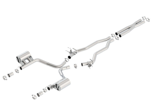 Borla ATAK Cat-Back Exhaust System for 2015-2023 Dodge Charger SRT 392 and 2015-2016 Chrysler 300C with Active Valves - No Tips Included