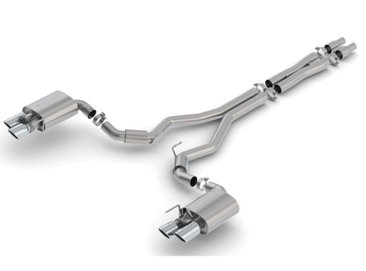 Borla S-Type Cat-Back Exhaust System for 2018-2023 Ford Mustang GT with Active Valve - 3 Inch Diameter